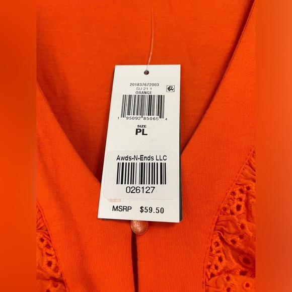 LAUREN RALPH LAUREN Petite Ruffled Sleeveless V-Neck Top Size L - Picture 5 of 5